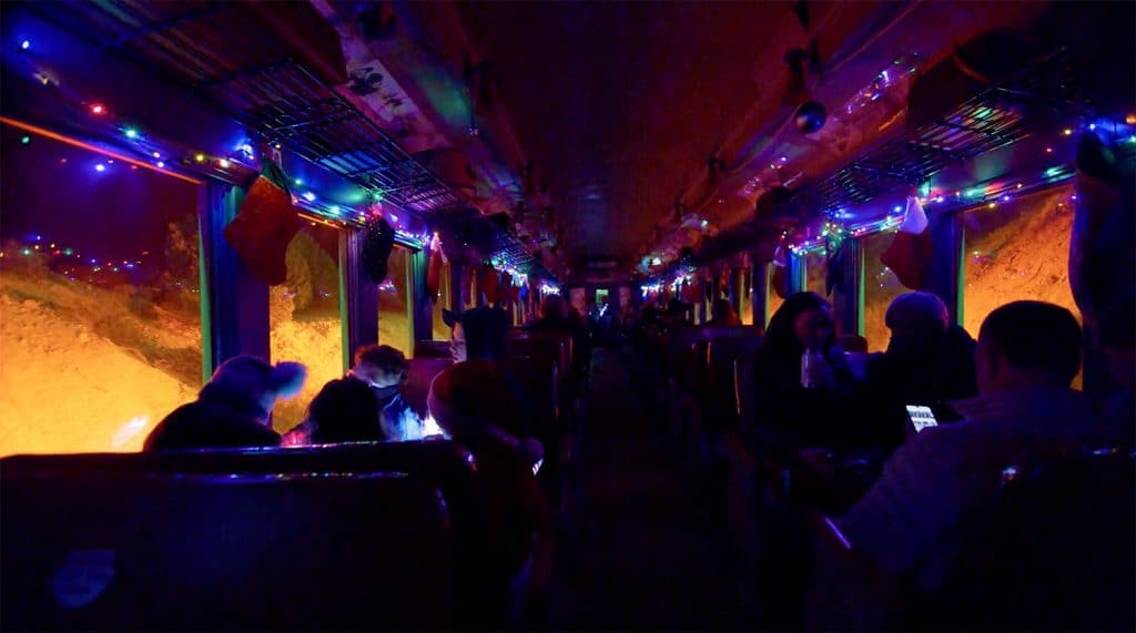 Electric Holiday Train O’ Lights | Virginia & Truckee Railroad